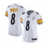Women's Pittsburgh Steelers #8 Kenny Pickett White Vapor Untouchable Limited Stitched Jersey(Run Small)