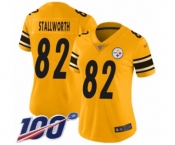 Women's Pittsburgh Steelers #82 John Stallworth Limited Gold Inverted Legend 100th Season Football Jersey