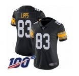 Women's Pittsburgh Steelers #83 Louis Lipps Black Alternate Vapor Untouchable Limited Player 100th Season Football Jersey
