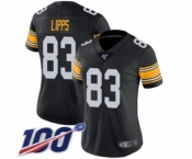 Women's Pittsburgh Steelers #83 Louis Lipps Black Alternate Vapor Untouchable Limited Player 100th Season Football Jersey