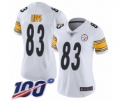 Women's Pittsburgh Steelers #83 Louis Lipps White Vapor Untouchable Limited Player 100th Season Football Jersey