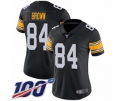 Women's Pittsburgh Steelers #84 Antonio Brown Black Alternate Vapor Untouchable Limited Player 100th Season Football Jersey