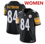 Women's Pittsburgh Steelers #84 Cordarrelle Patterson Black Vapor Football Stitched Jersey
