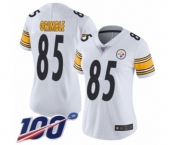 Women's Pittsburgh Steelers #85 Xavier Grimble White Vapor Untouchable Limited Player 100th Season Football Jersey