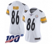 Women's Pittsburgh Steelers #86 Hines Ward White Vapor Untouchable Limited Player 100th Season Football Jersey