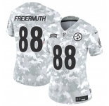 Women's Pittsburgh Steelers #88 Pat Freiermuth 2024 F.U.S.E Arctic Camo Salute To Service Limited Stitched Football Jersey