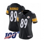 Women's Pittsburgh Steelers #89 Vance McDonald Black Team Color Vapor Untouchable Limited Player 100th Season Football Jersey
