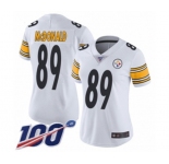 Women's Pittsburgh Steelers #89 Vance McDonald White Vapor Untouchable Limited Player 100th Season Football Jersey