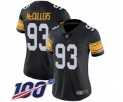 Women's Pittsburgh Steelers #93 Dan McCullers Black Alternate Vapor Untouchable Limited Player 100th Season Football Jersey