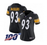 Women's Pittsburgh Steelers #93 Dan McCullers Black Team Color Vapor Untouchable Limited Player 100th Season Football Jersey