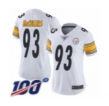 Women's Pittsburgh Steelers #93 Dan McCullers White Vapor Untouchable Limited Player 100th Season Football Jersey