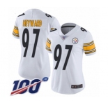 Women's Pittsburgh Steelers #97 Cameron Heyward White Vapor Untouchable Limited Player 100th Season Football Jersey