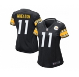 nike women nfl jerseys pittsburgh steelers #11 wheaton black[nike]