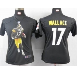 nike women nfl jerseys pittsburgh steelers #17 wallace black[portrait fashion]