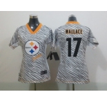 nike women nfl jerseys pittsburgh steelers #17 wallace [fem fan zebra]