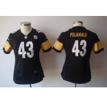 nike women nfl jerseys pittsburgh steelers #43 polamalu black[nike]
