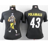 nike women nfl jerseys pittsburgh steelers #43 polamalu black[portrait fashion]