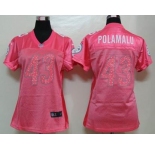 nike women nfl jerseys pittsburgh steelers #43 polamalu pink[2012 new]