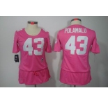 nike women nfl jerseys pittsburgh steelers #43 polamalu pink[breast cancer awareness]