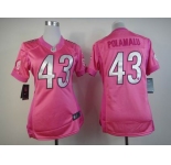 nike women nfl jerseys pittsburgh steelers #43 polamalu pink[nike love's]