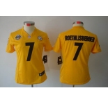 nike women nfl jerseys pittsburgh steelers #7 roethlisberger yellow[80th nike limited]