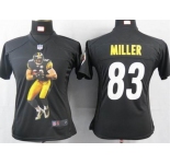 nike women nfl jerseys pittsburgh steelers #83 heath miller black[portrait fashion]