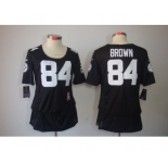 nike women nfl jerseys pittsburgh steelers #84 brown black[breast cancer awareness]