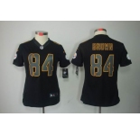 nike women nfl jerseys pittsburgh steelers #84 brown black[nike impact limited]