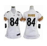 nike women nfl jerseys pittsburgh steelers #84 brown white[nike]