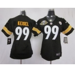 nike women nfl jerseys pittsburgh steelers #99 keisel black[80 anniversary patch]