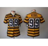 nike women pittsburgh steelers #99 keisel throwback yellowblack[nike limited team 80 anniversary]
