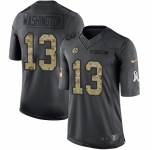 Youth Nike Pittsburgh Steelers #13 James Washington Limited Black 2016 Salute to Service NFL Jersey