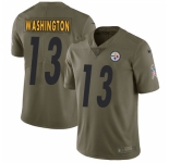 Youth Nike Pittsburgh Steelers #13 James Washington Limited Olive 2017 Salute to Service NFL Jersey