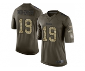 Youth Nike Pittsburgh Steelers #19 JuJu Smith-Schuster Green Stitched NFL Limited 2015 Salute to Service Jersey