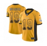 Youth Nike Pittsburgh Steelers #19 JuJu Smith-Schuster Limited Gold Rush Drift Fashion NFL Jersey