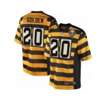 Youth Nike Pittsburgh Steelers #20 Robert Golden Limited Yellow Black Alternate 80TH Anniversary Throwback NFL Jersey