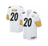 Youth Nike Pittsburgh Steelers #20 Will Allen white jerseys