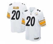 Youth Nike Pittsburgh Steelers #20 Will Allen white jerseys