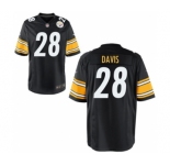 Youth Nike Pittsburgh Steelers #28 Sean Davis Black Team Color NFL Jersey