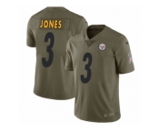 Youth Nike Pittsburgh Steelers #3 Landry Jones Limited Olive 2017 Salute to Service NFL Jersey