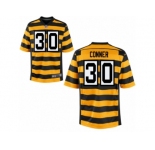 Youth Nike Pittsburgh Steelers #30 James Conner YellowBlack Alternate 80TH Anniversary Throwback NFL Jersey