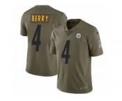 Youth Nike Pittsburgh Steelers #4 Jordan Berry Limited Olive 2017 Salute to Service NFL Jersey