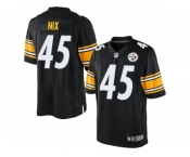 Youth Nike Pittsburgh Steelers #45 Roosevelt Nix Limited Black Team Color NFL Jersey