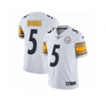 Youth Nike Pittsburgh Steelers #5 Joshua Dobbs White Vapor Untouchable Limited Player NFL Jersey