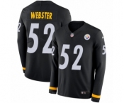 Youth Nike Pittsburgh Steelers #52 Mike Webster Limited Black Therma Long Sleeve NFL Jersey