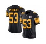 Youth Nike Pittsburgh Steelers #53 Maurkice Pouncey Limited Black Rush NFL Jersey