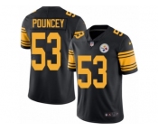 Youth Nike Pittsburgh Steelers #53 Maurkice Pouncey Limited Black Rush NFL Jersey