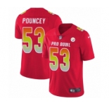 Youth Nike Pittsburgh Steelers #53 Maurkice Pouncey Limited Red AFC 2019 Pro Bowl NFL Jersey