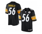 Youth Nike Pittsburgh Steelers #56 Anthony Chickillo Limited Black Team Color NFL Jersey
