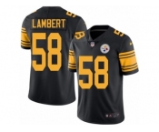 Youth Nike Pittsburgh Steelers #58 Jack Lambert Limited Black Rush NFL Jersey